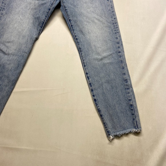 Levi's Wedgie Icon Fit Ankle Jeans Womens 28 Blue Cotton Mid Rise Frayed Hem - Picture 9 of 16